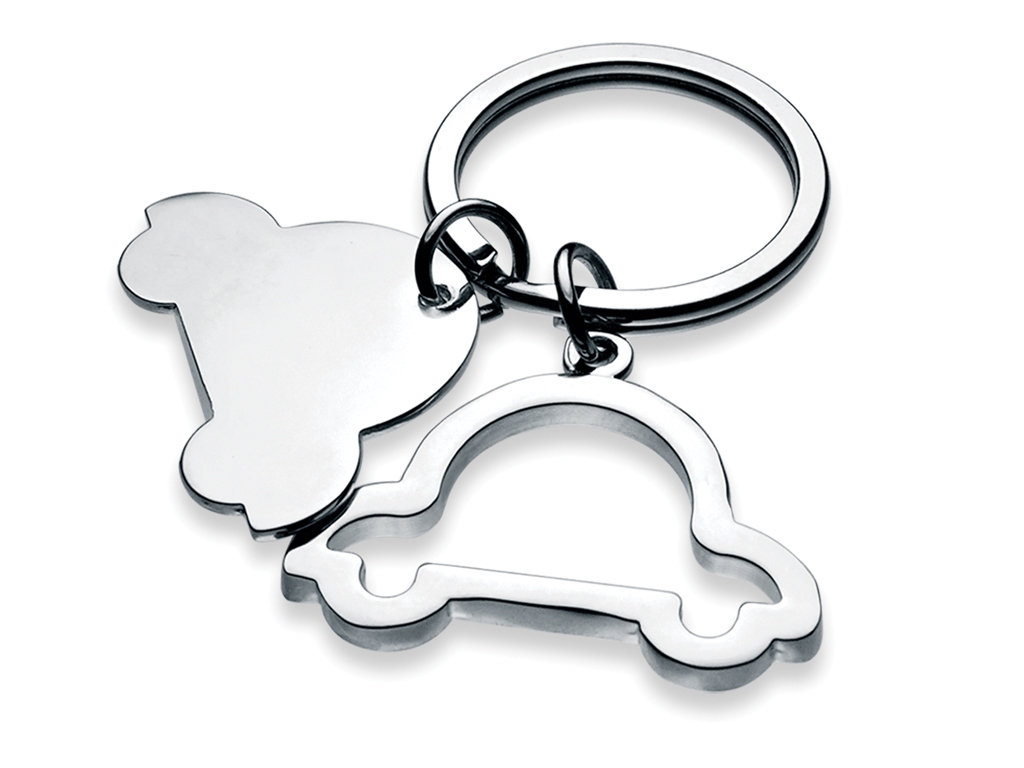 Car Shape Metal Keychain